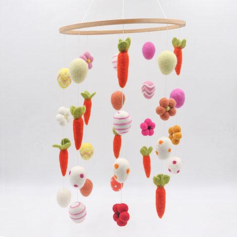 Multicolor hanging felt craft